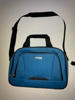 Tag Blue Black Laptop Brief Case Messenger Crossbody Shoulder Bag